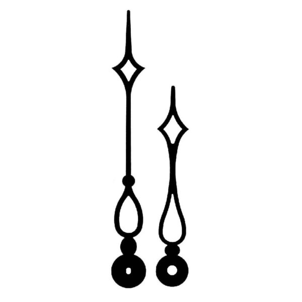Стрелки №045 black (110/82), чёрные, металл