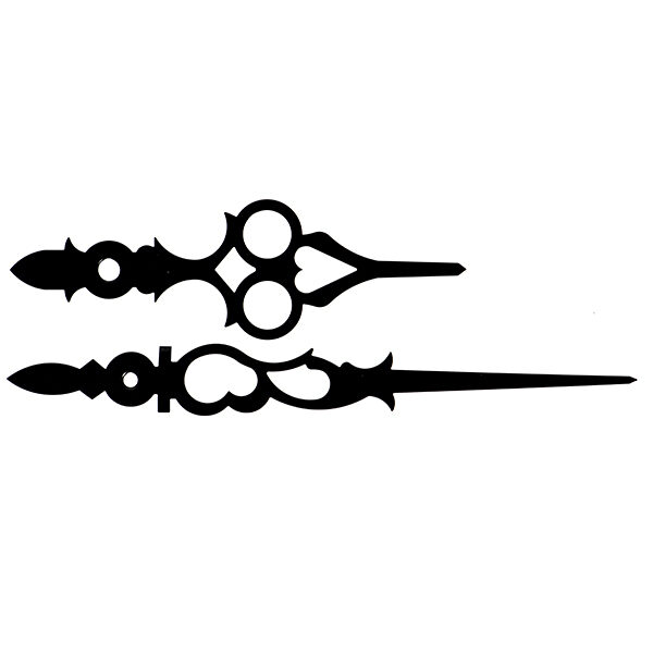 Стрелки №17: 92/131 мм, металлические, черные