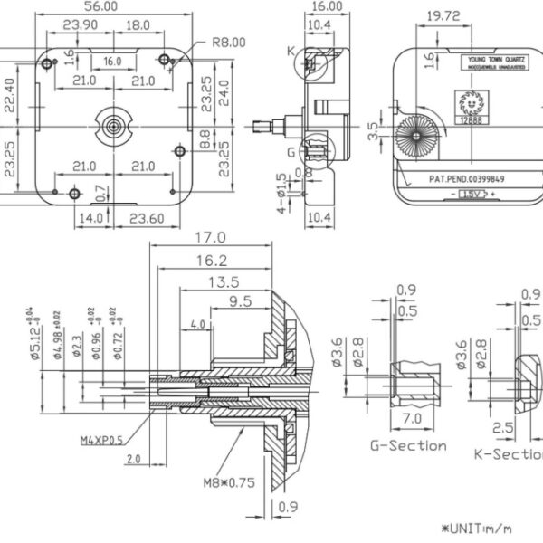 Усиленный механизм YOUNG TOWN 12888 STMC1F (Тайвань)