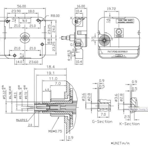 Усиленный механизм YOUNG TOWN 12888 STM0F (Тайвань)